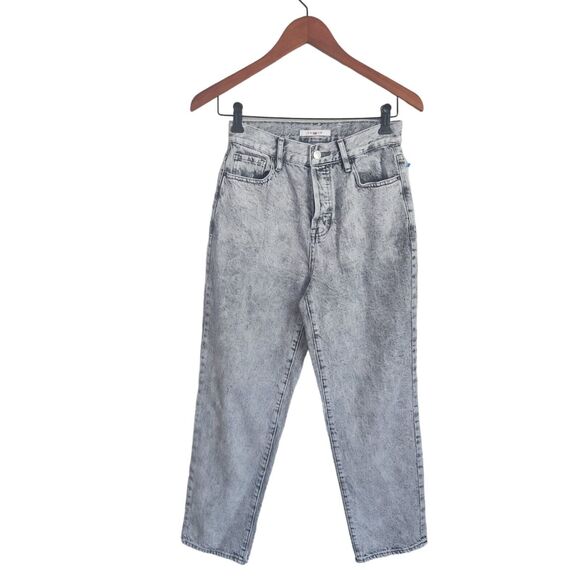 PacSun Womens High Rise Straight Jeans Size 25 Acid Wash‎ Denim Cotton Gray - Picture 1 of 7